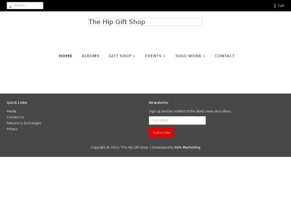 thehipgiftshop.com shopify website screenshot