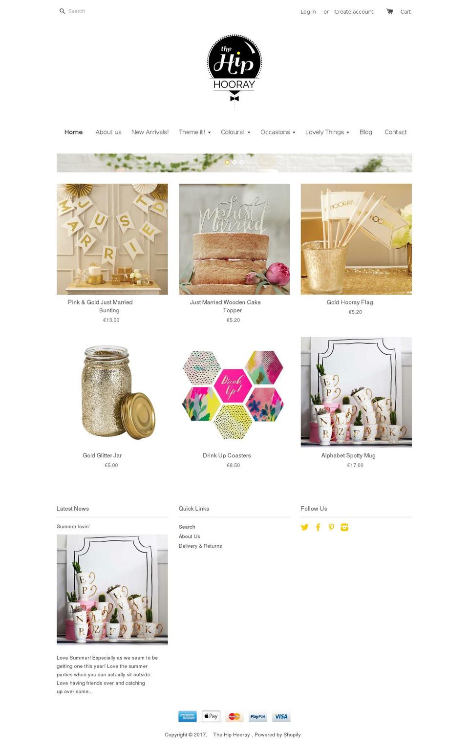 thehiphooray.com shopify website screenshot