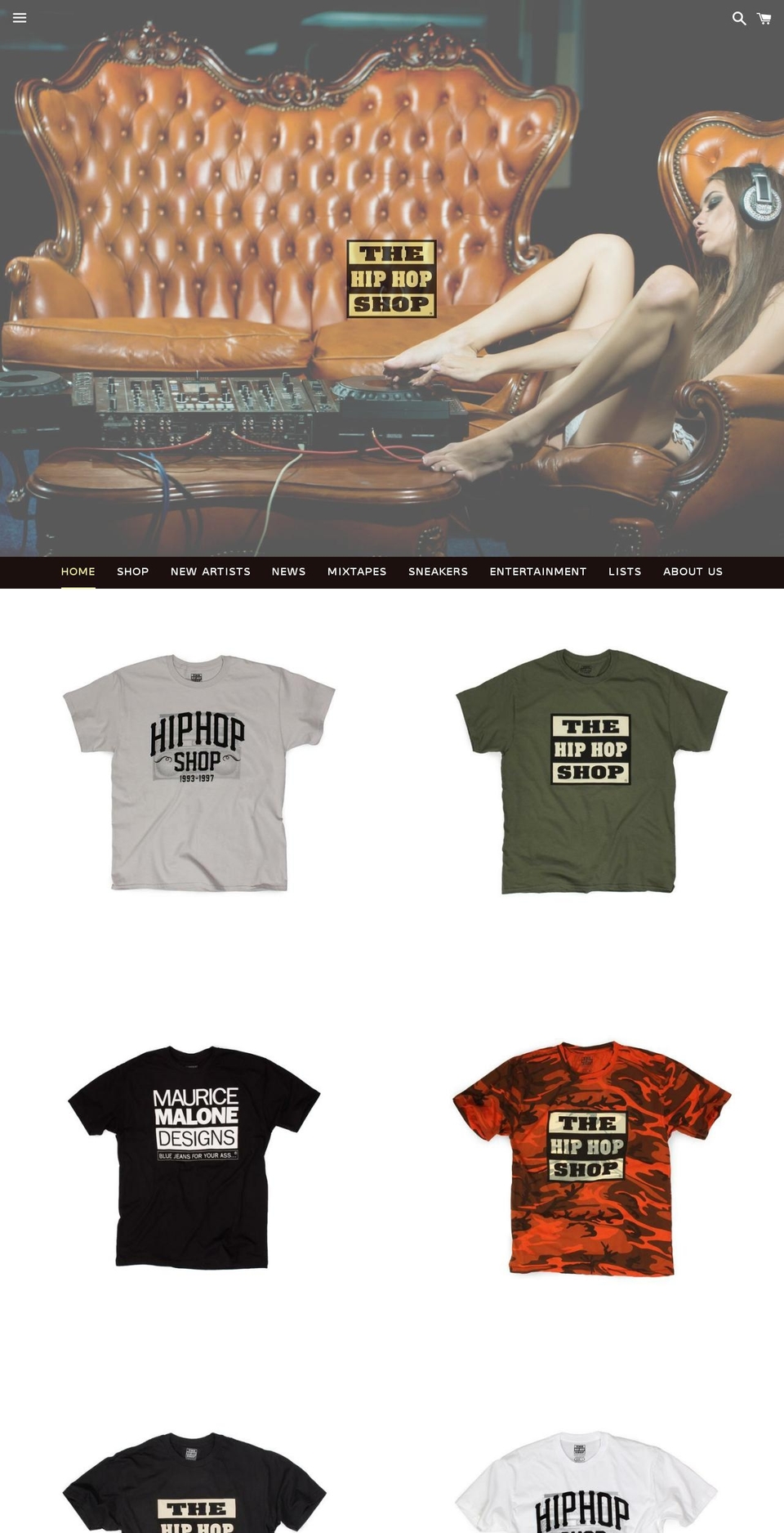 thehiphopshop.com shopify website screenshot