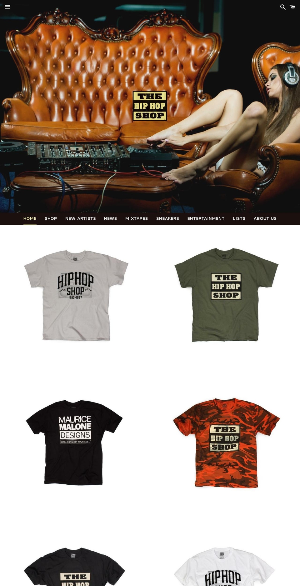 thehiphopshop.net shopify website screenshot