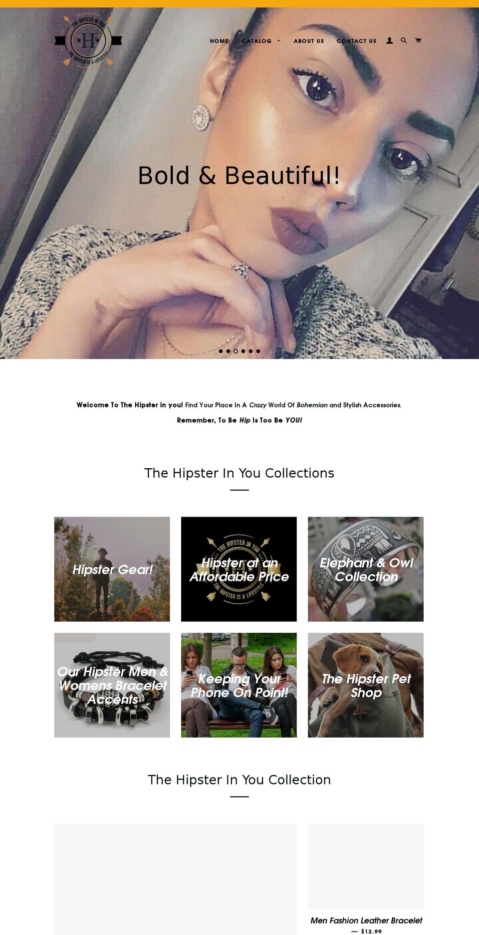 thehipsterinyou.com — Shopify storefront screenshot