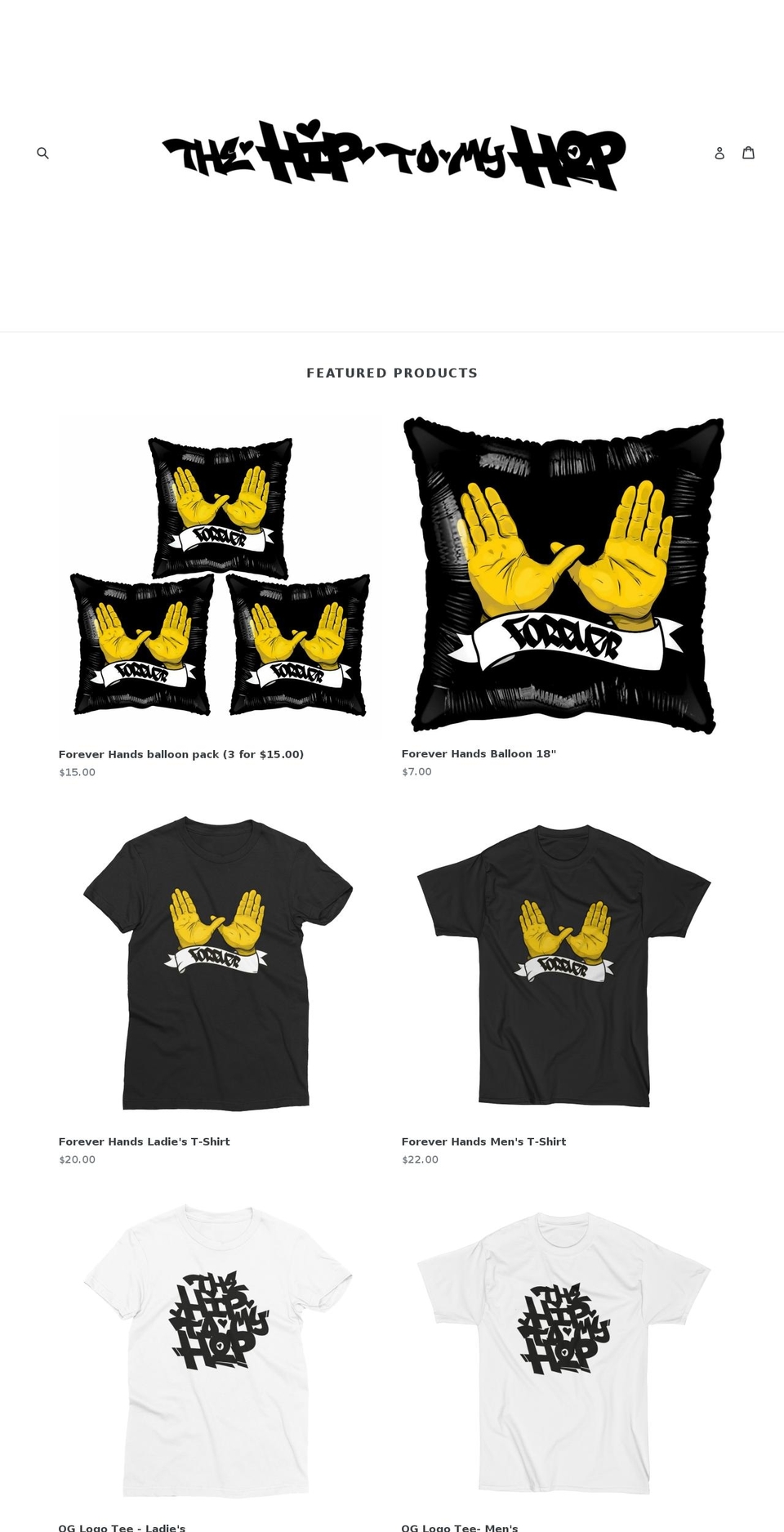 thehiptomyhop.com shopify website screenshot