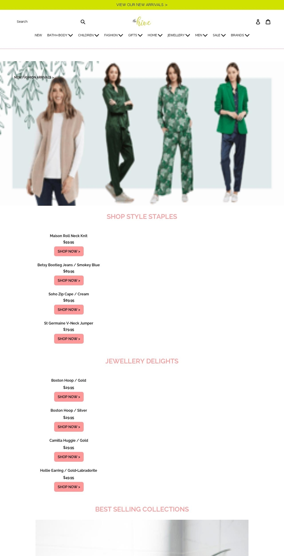 thehiveashburton.com.au shopify website screenshot