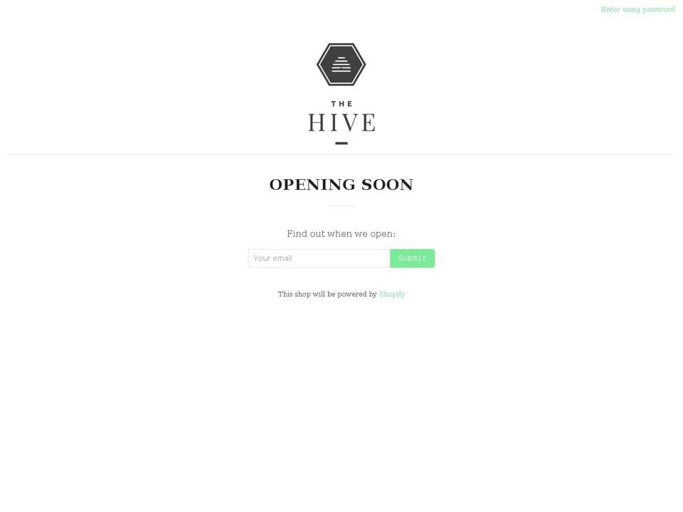 thehiveexperience.com shopify website screenshot