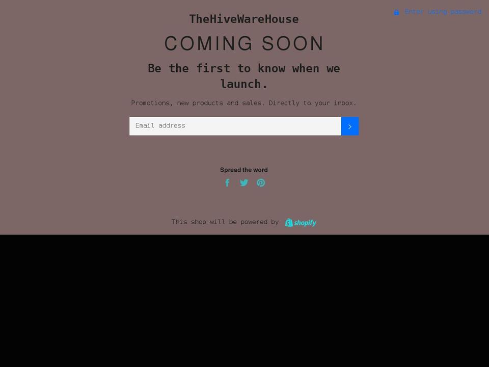 thehivewarehouse.com shopify website screenshot