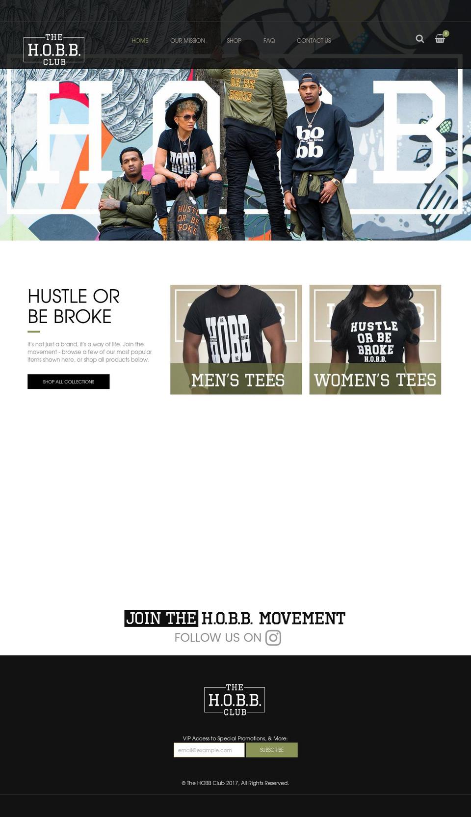 thehobbclub.com — Shopify storefront screenshot
