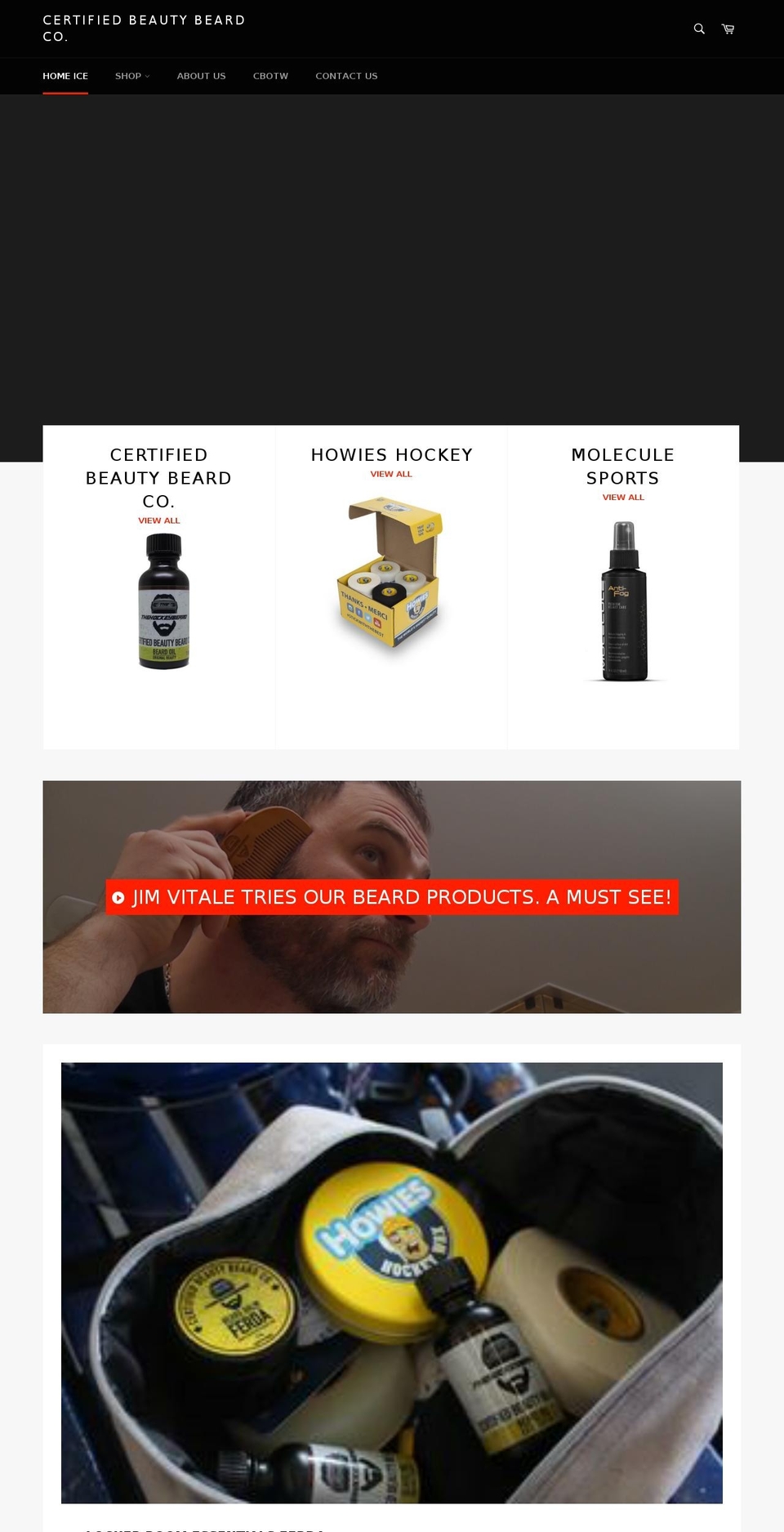thehockeybeard.com — Shopify storefront screenshot