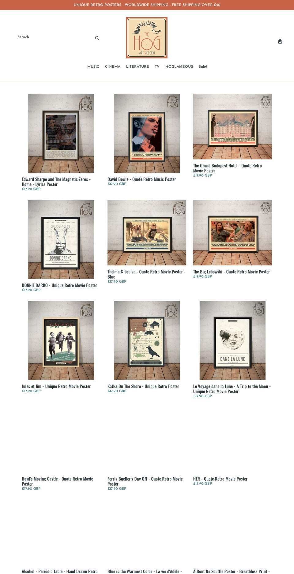 thehogart.com — Shopify storefront screenshot