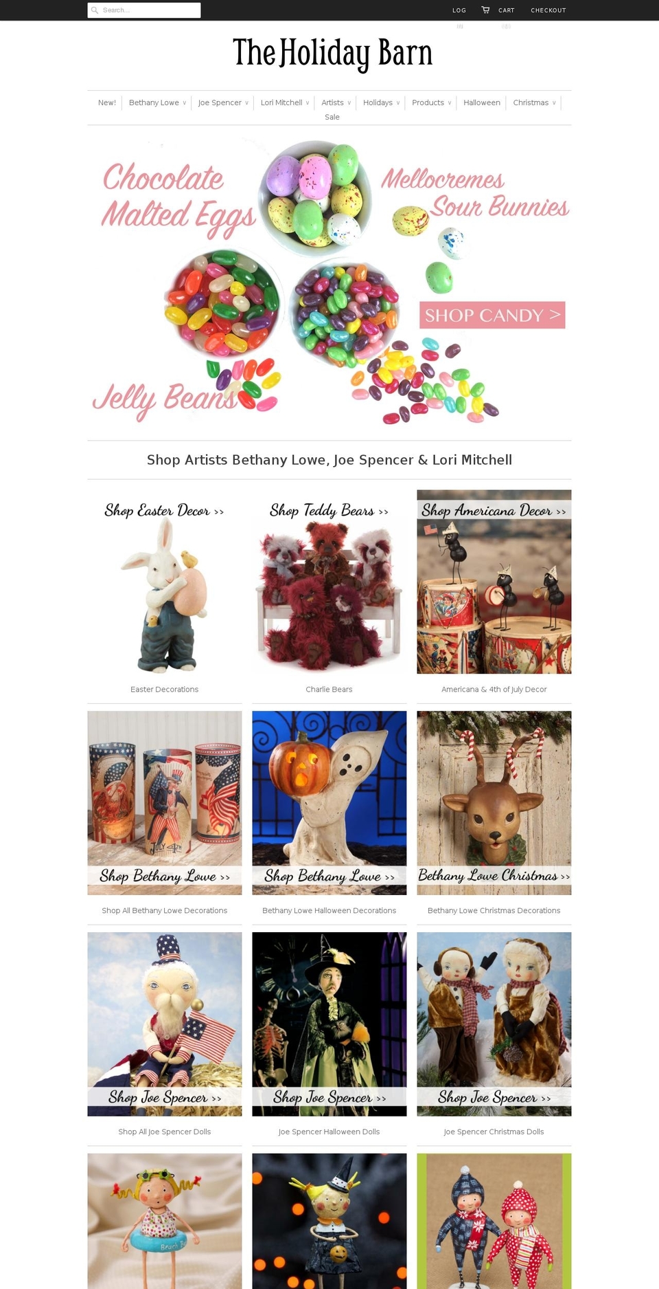 theholidaybarn.com shopify website screenshot