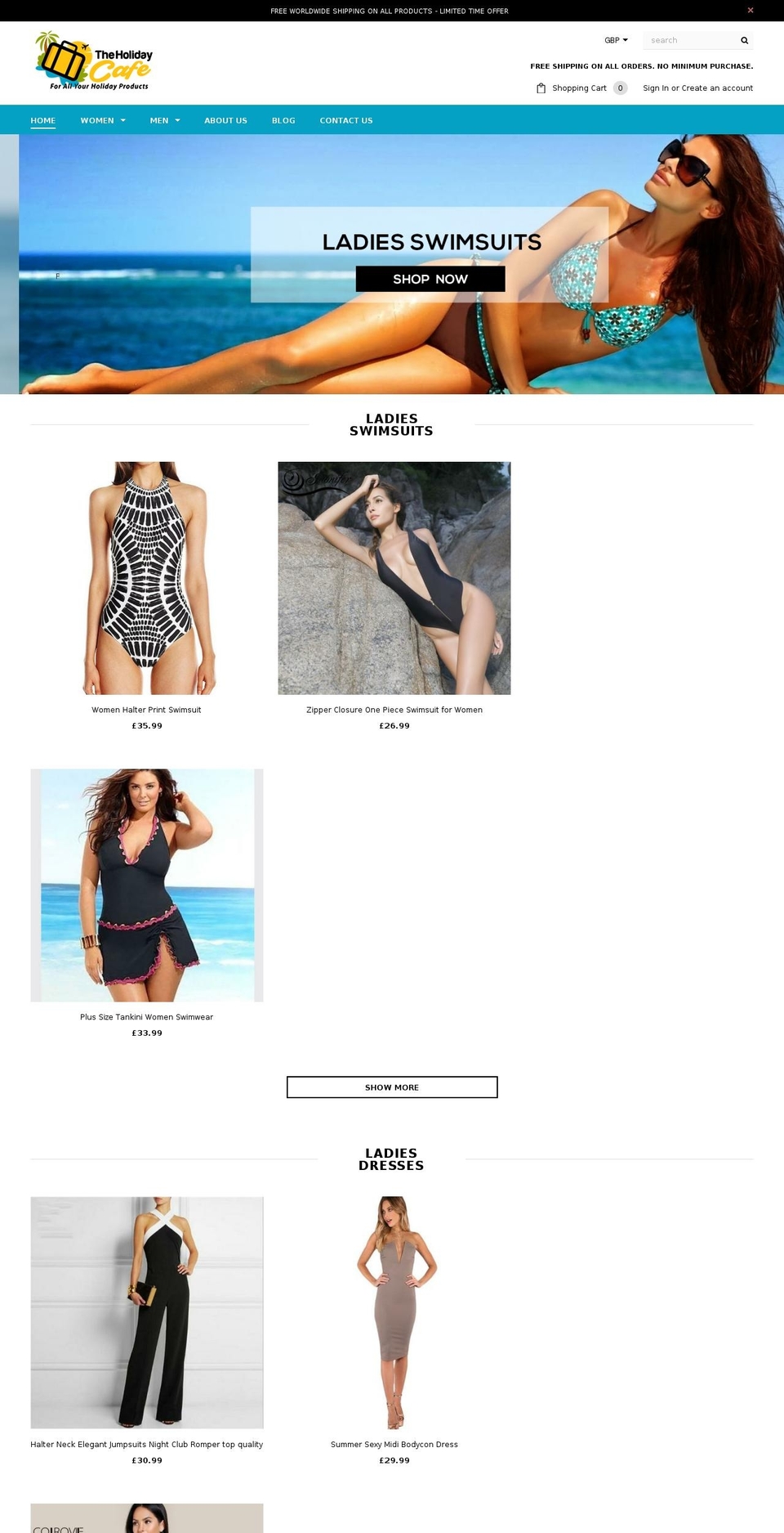 theholidaycafe.com shopify website screenshot