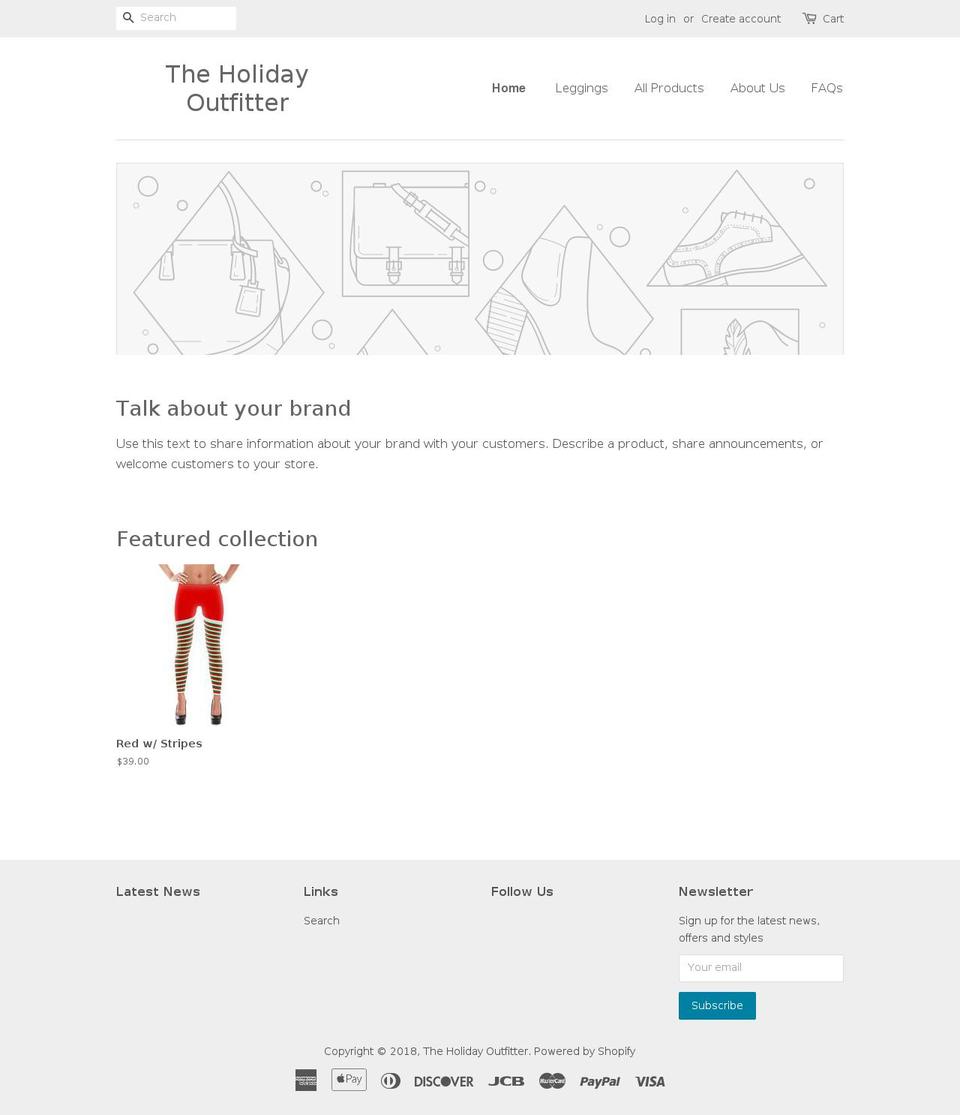 theholidayoutfitter.com — Shopify storefront screenshot