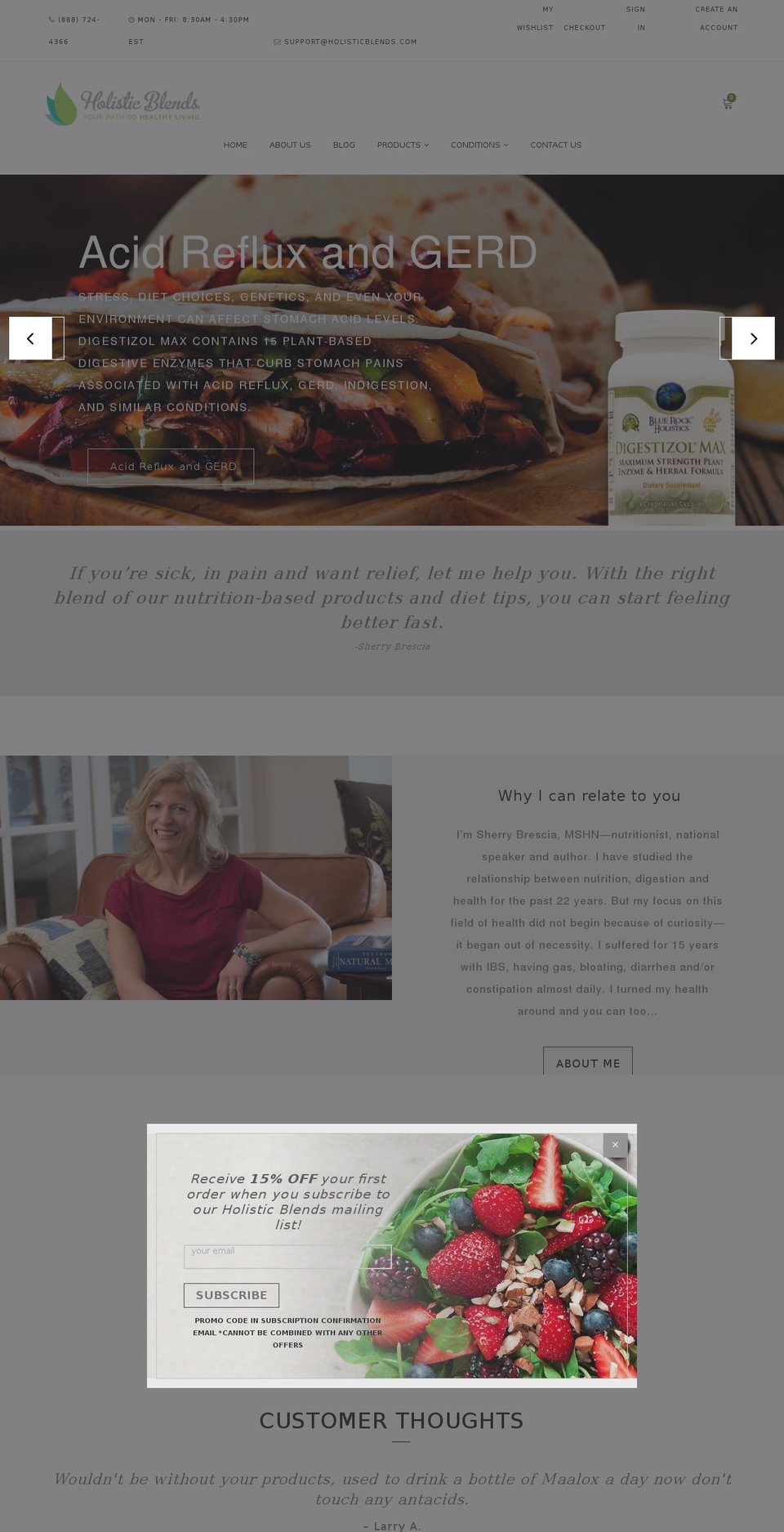 Holistic Blends - CarlowSEO Shopify theme site example theholisticblends.com