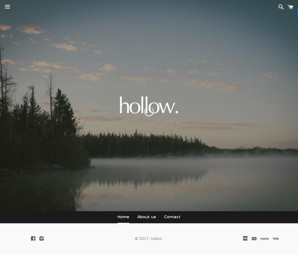 thehollowstore.com shopify website screenshot
