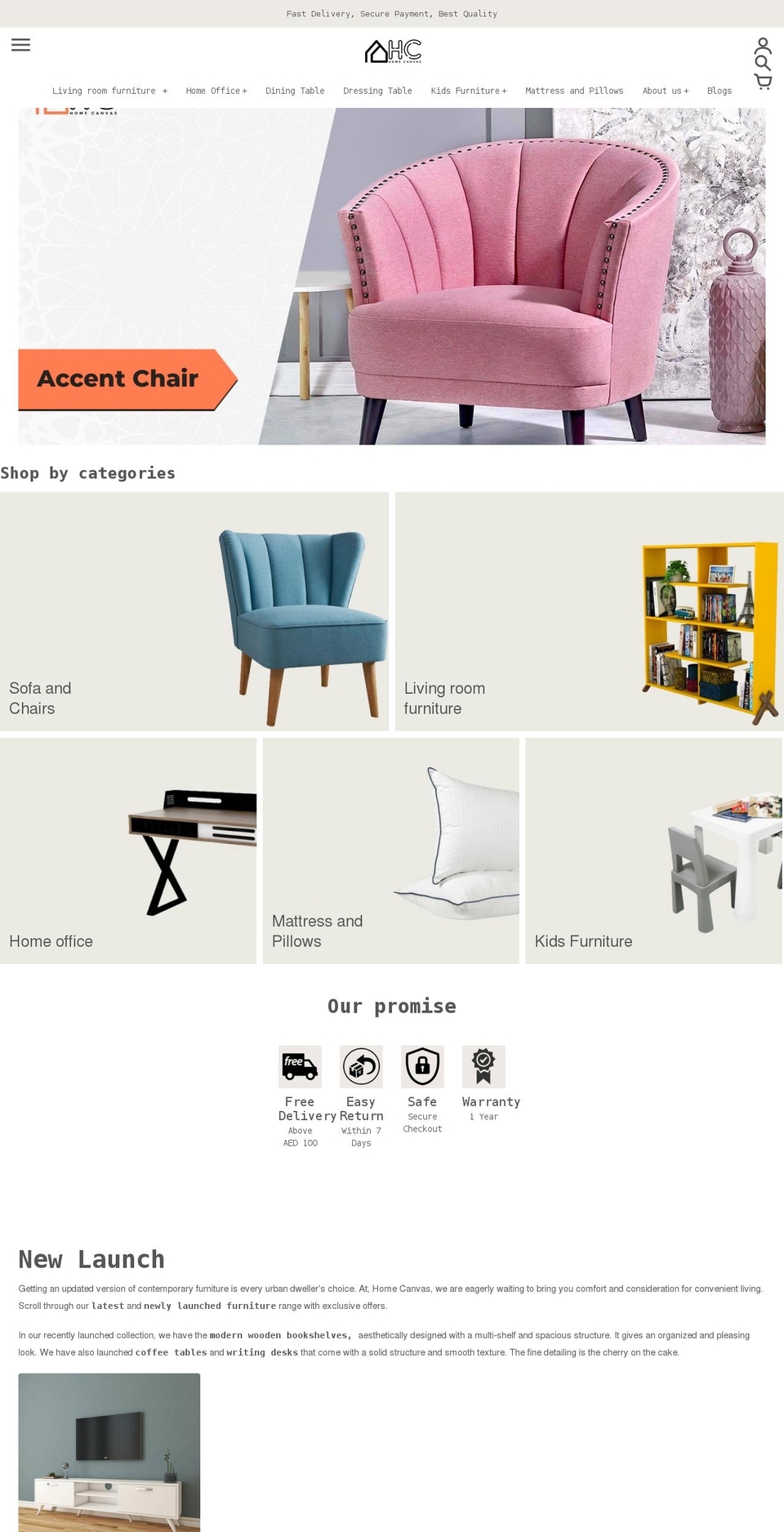 thehomecanvas.com shopify website screenshot