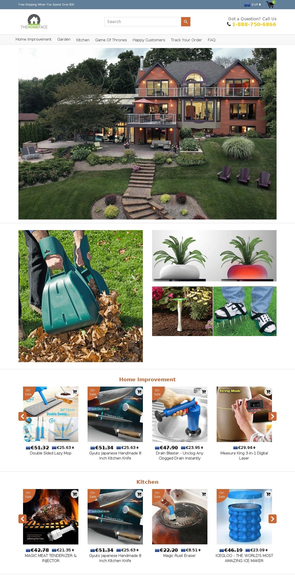 thehomeface.com — Shopify storefront screenshot
