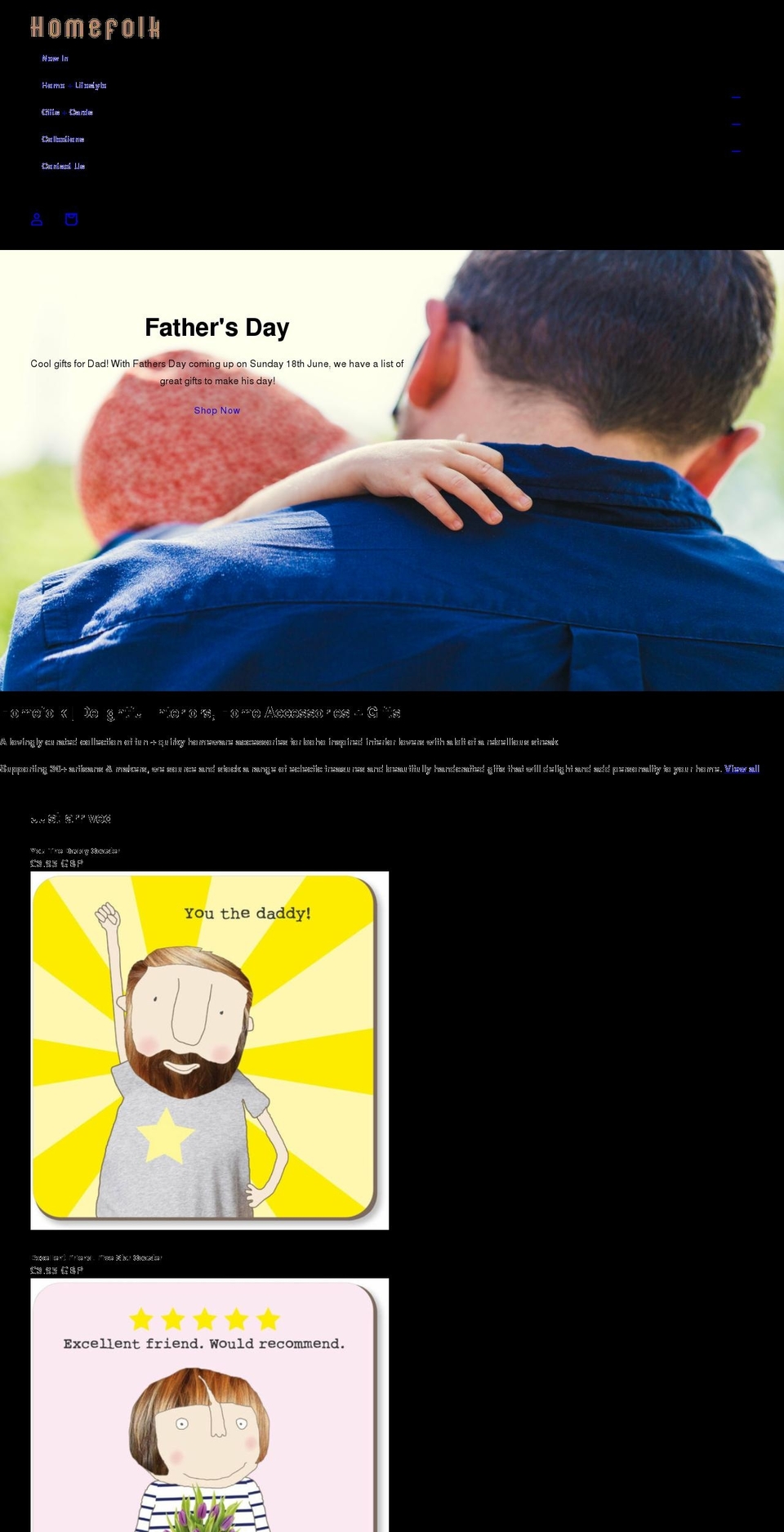 thehomefolk.com shopify website screenshot