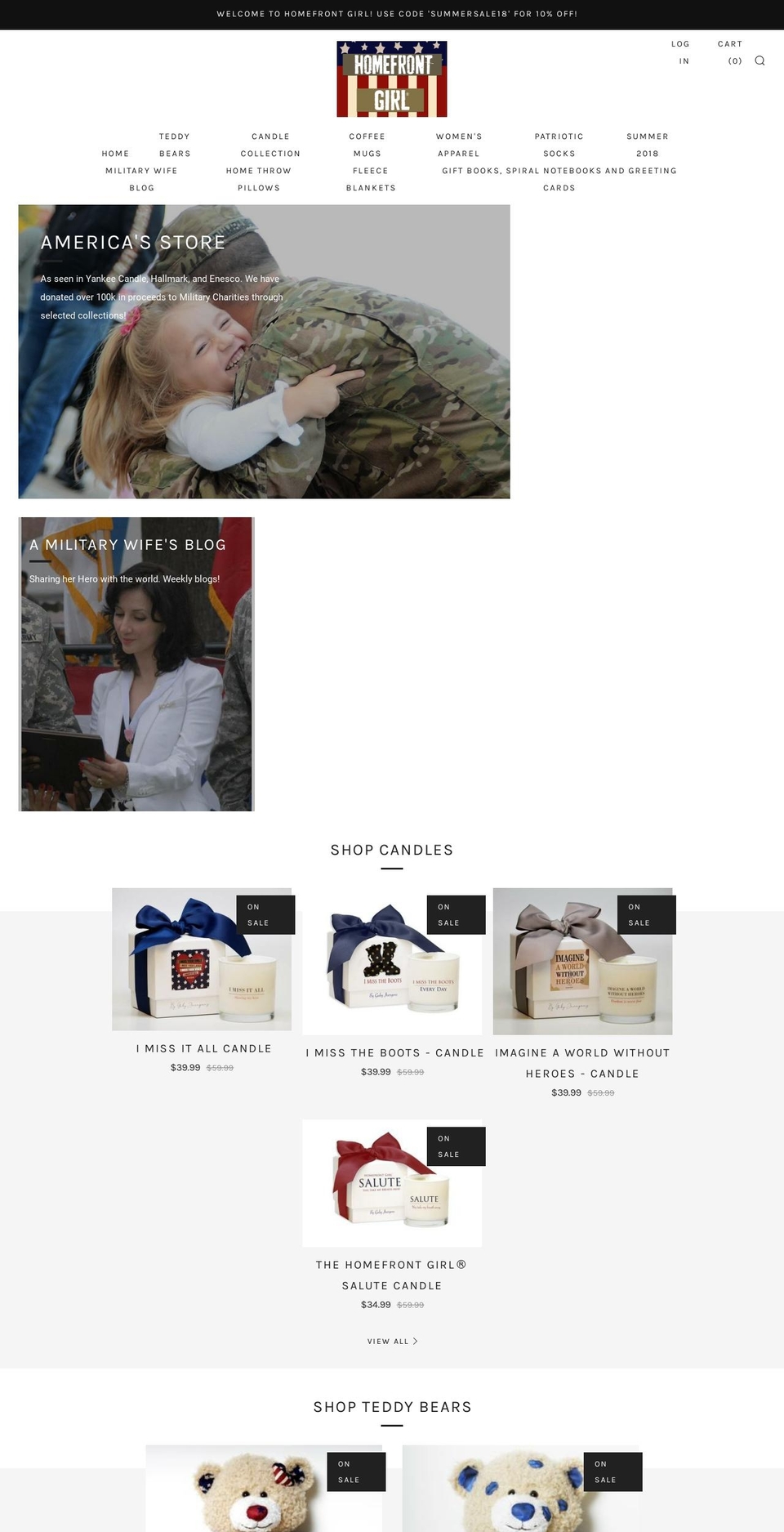 thehomefrontgirl.com — Shopify storefront screenshot