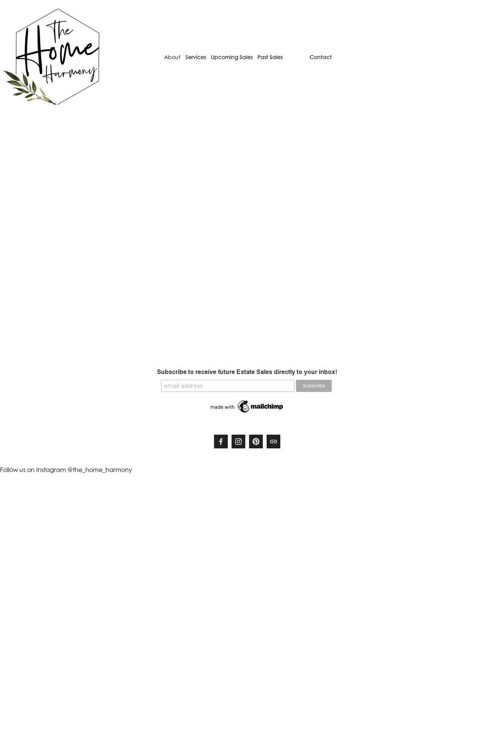 thehomeharmony.com — Shopify storefront screenshot