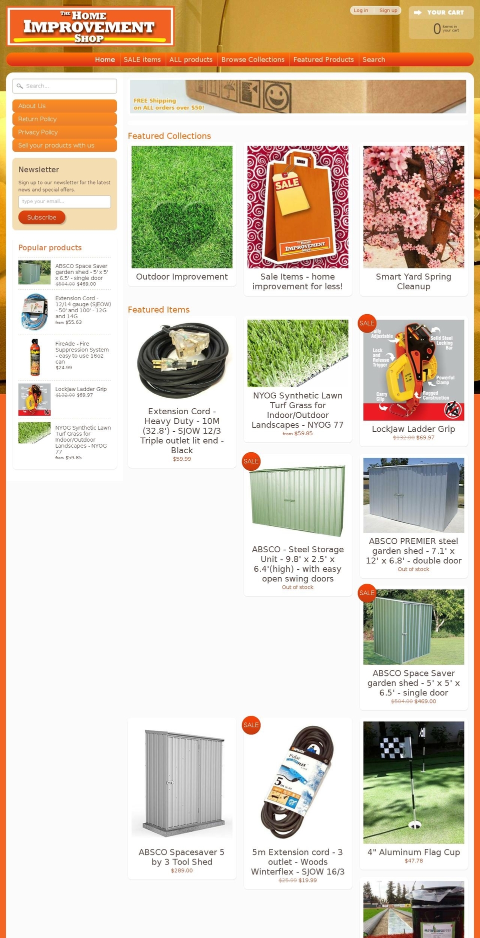 thehomeimprovementshop.com — Shopify storefront screenshot