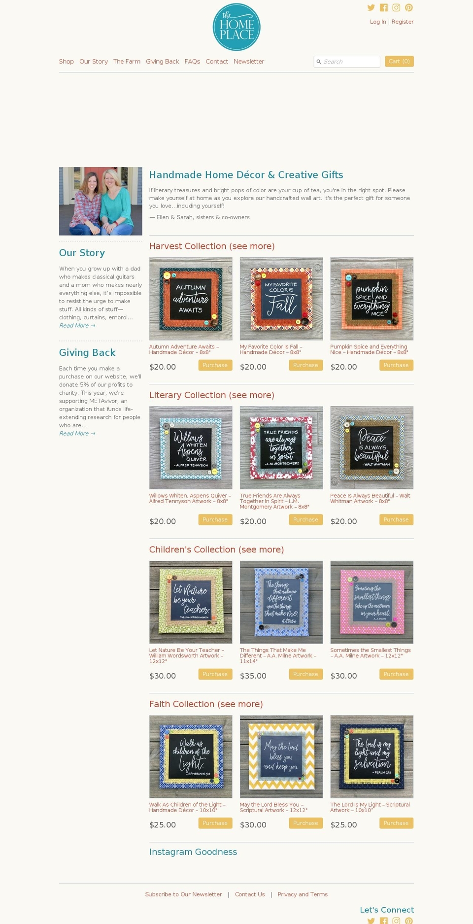 thehomeplacekc.com — Shopify storefront screenshot