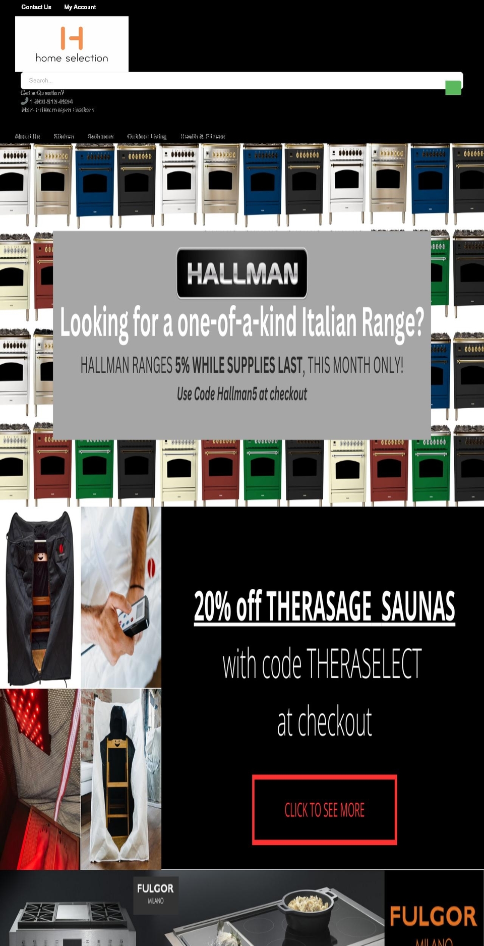 thehomeselection.com shopify website screenshot