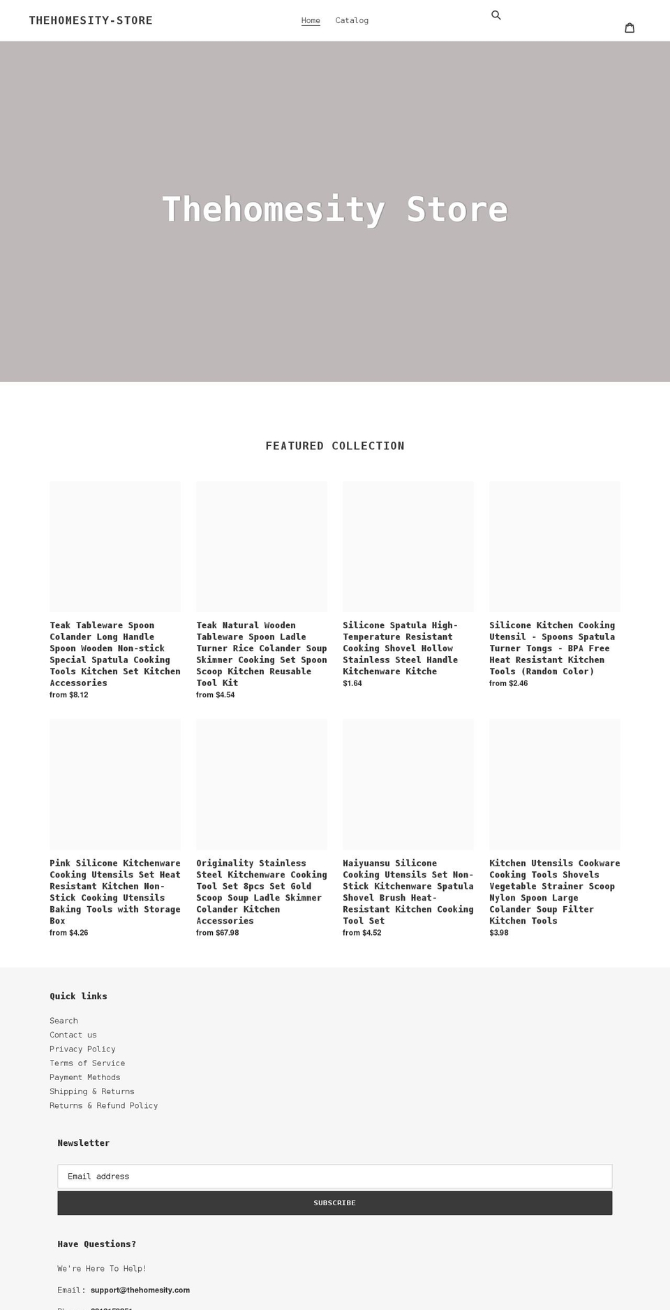 thehomesity.com shopify website screenshot