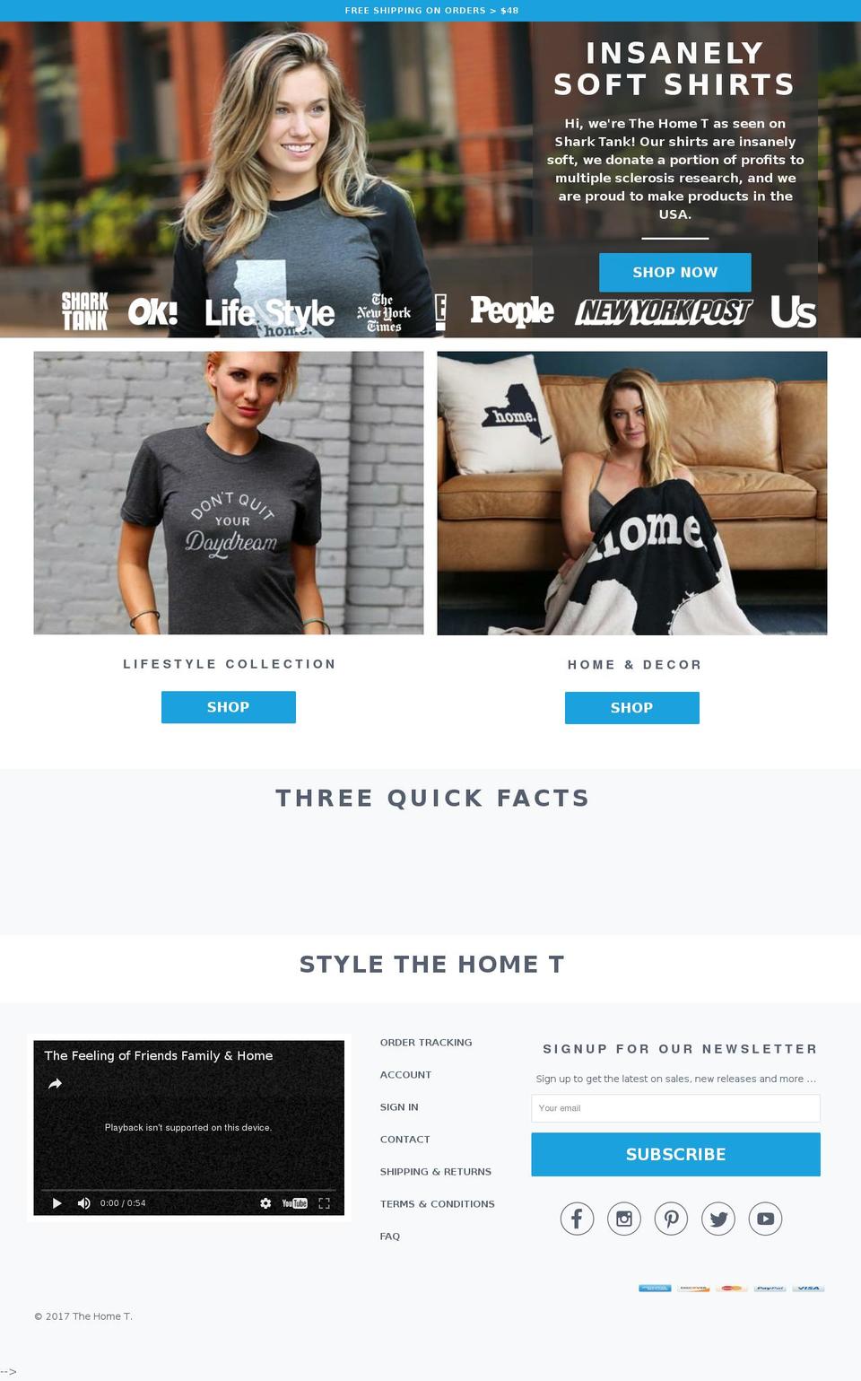 Focal Shopify theme site example thehomet.com