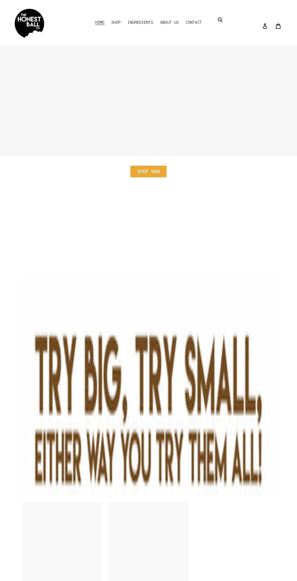 thehonestballco.com shopify website screenshot