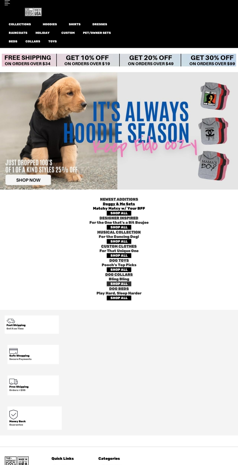 thehonestdog.com shopify website screenshot