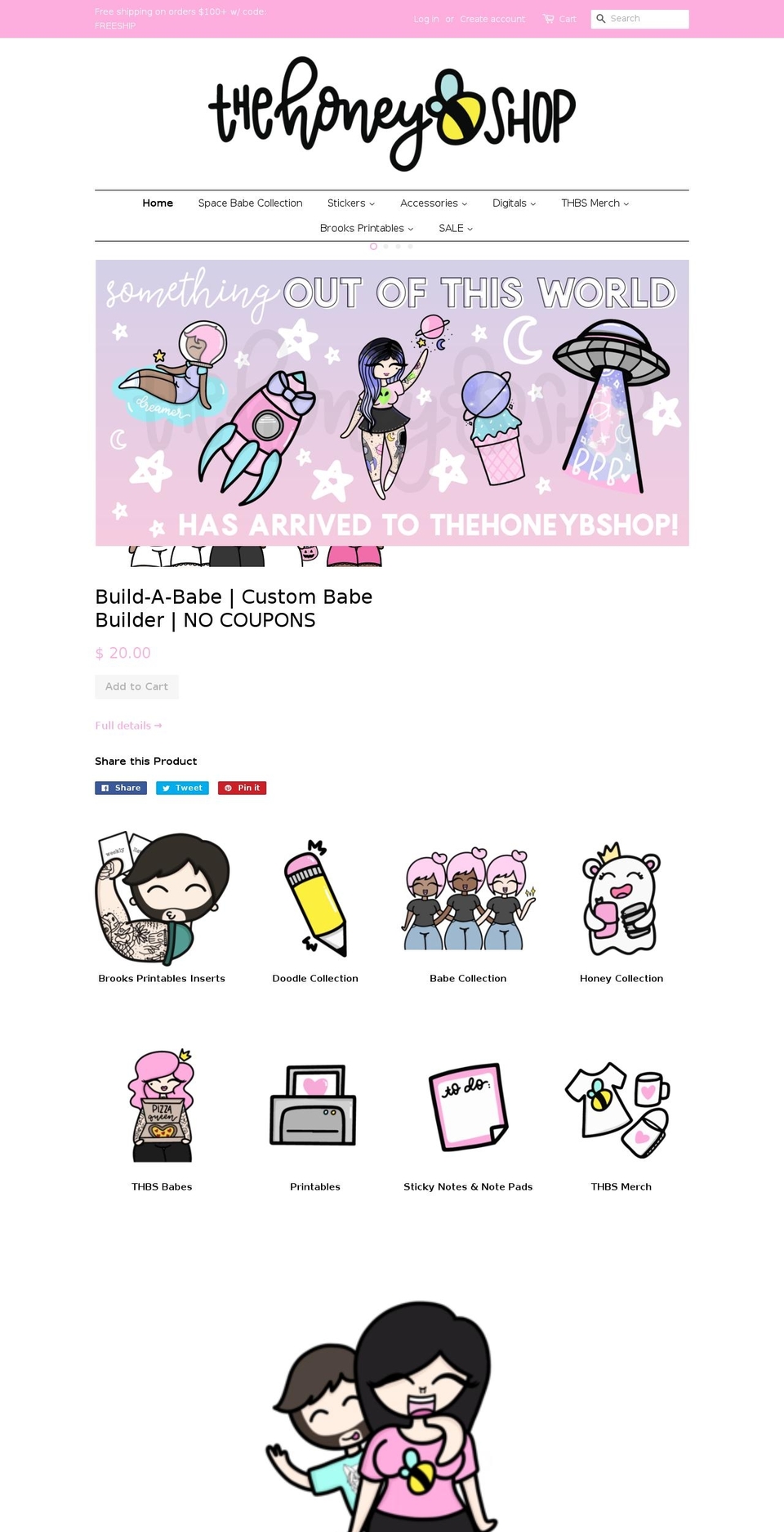 thehoneybshop.com shopify website screenshot