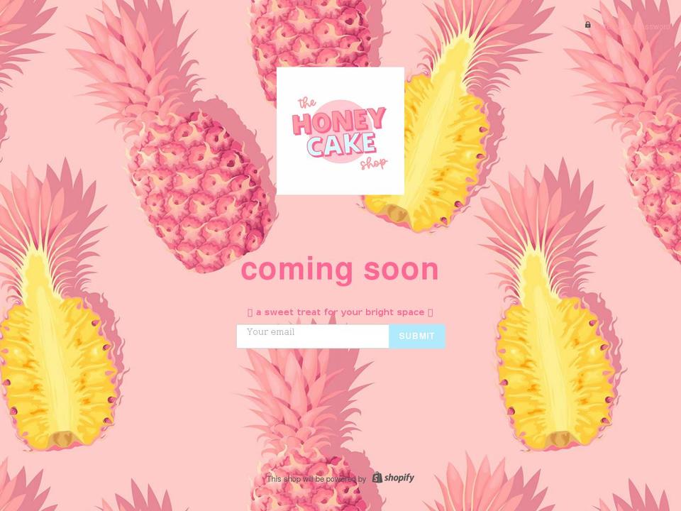 thehoneycakeshop.com shopify website screenshot