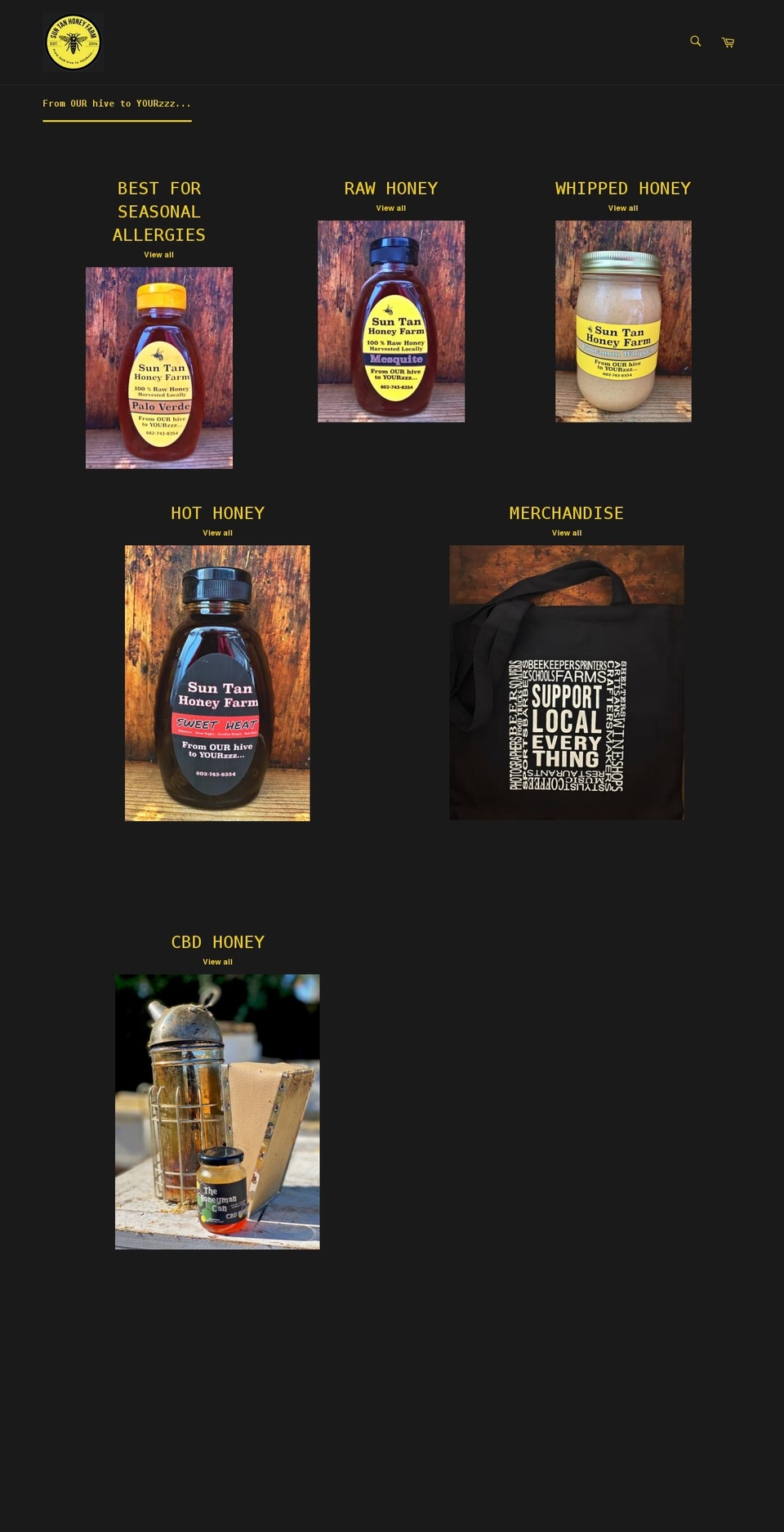thehoneymancan.com shopify website screenshot