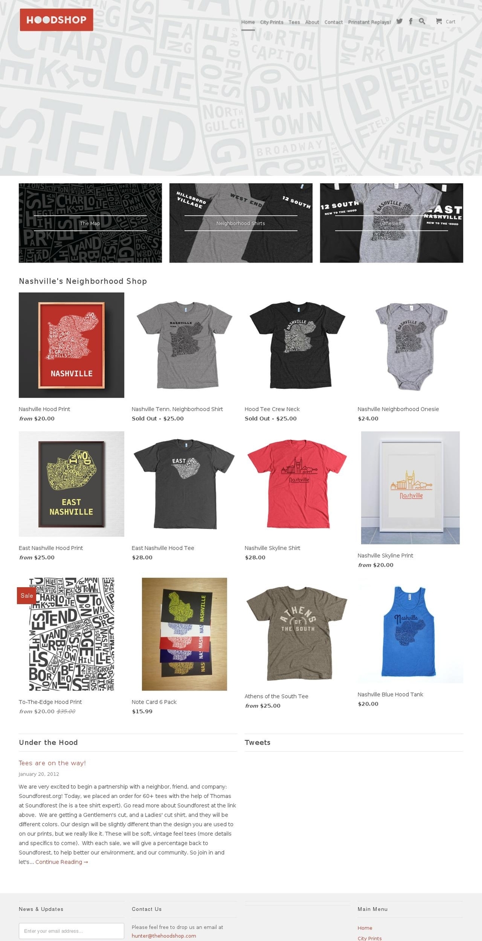 thehoodshop.com shopify website screenshot