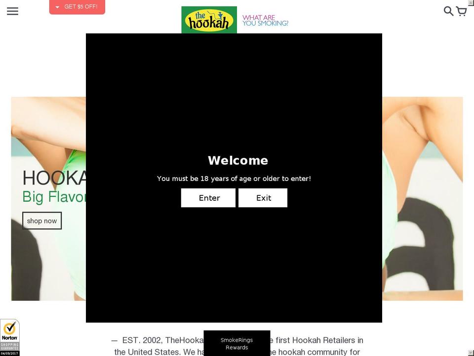 thehooka.com shopify website screenshot