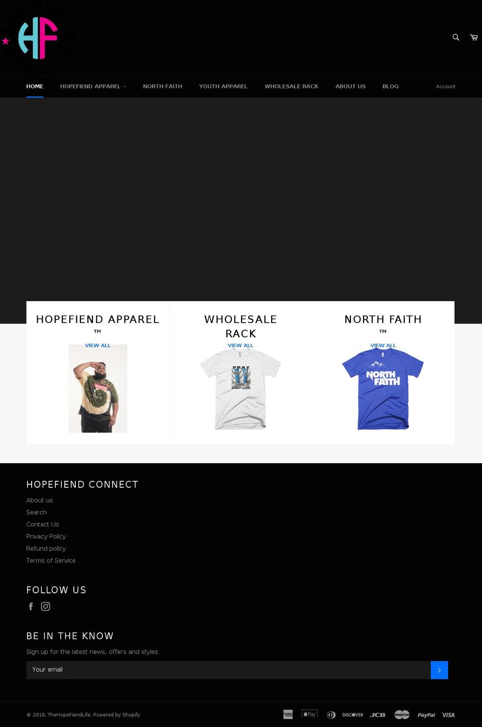thehopefiendlife.com — Shopify storefront screenshot