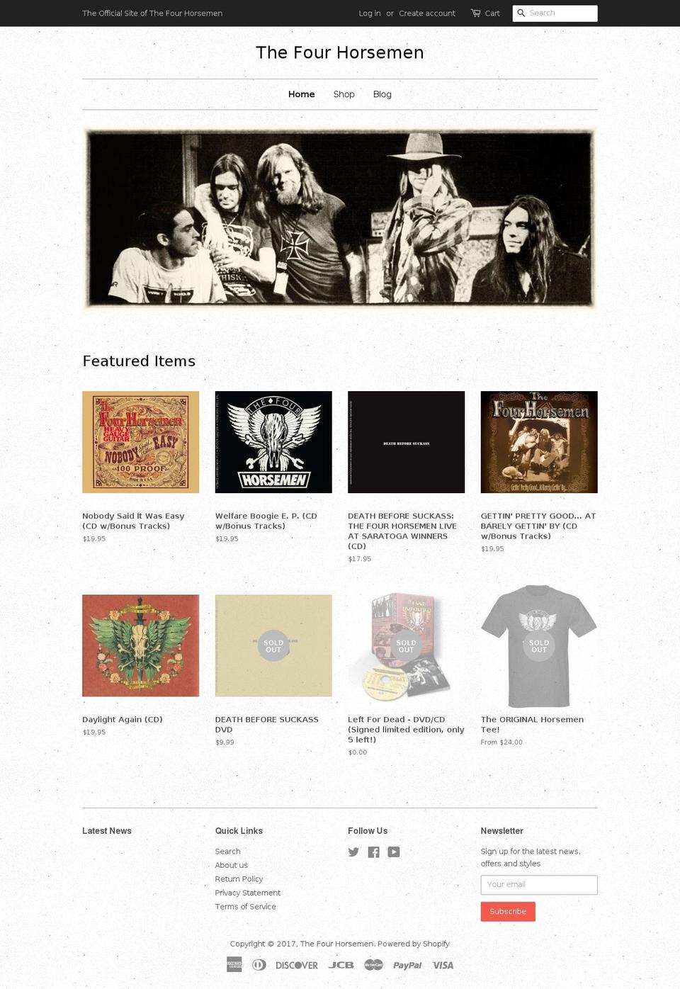 thehorsemen.com shopify website screenshot