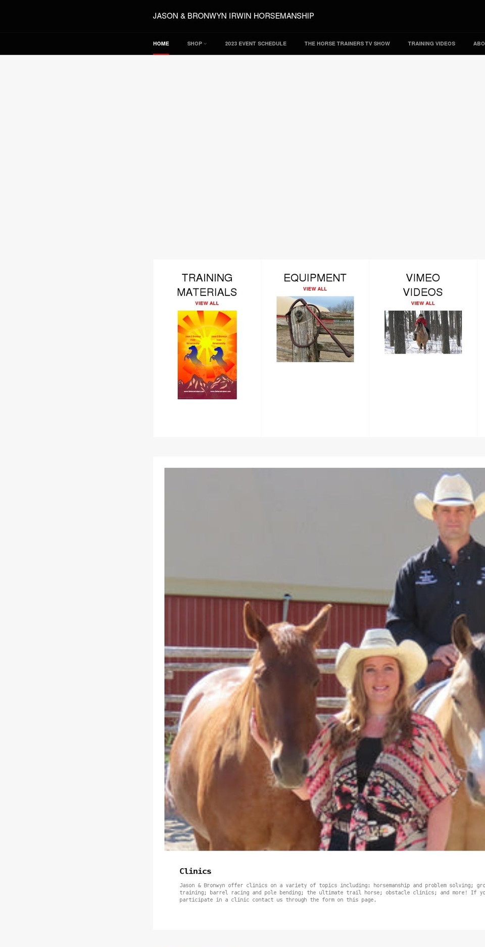 thehorsetrainers.com shopify website screenshot