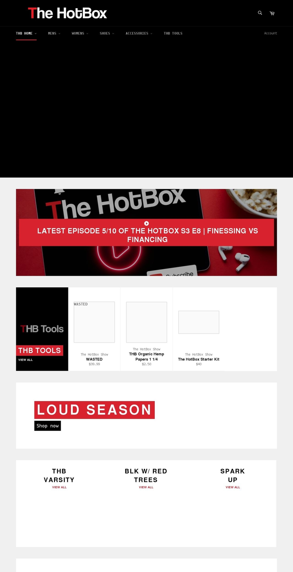 thehotboxshow.com shopify website screenshot