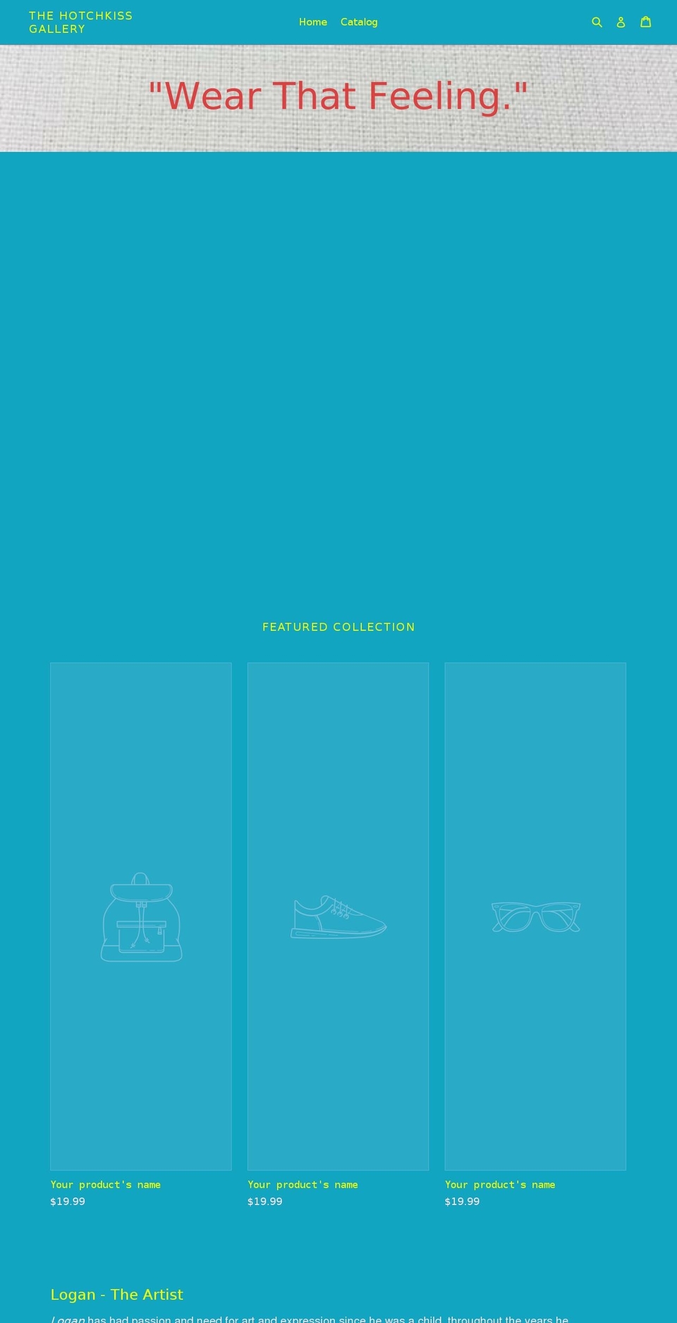 thehotchkissgallery.com — Shopify storefront screenshot