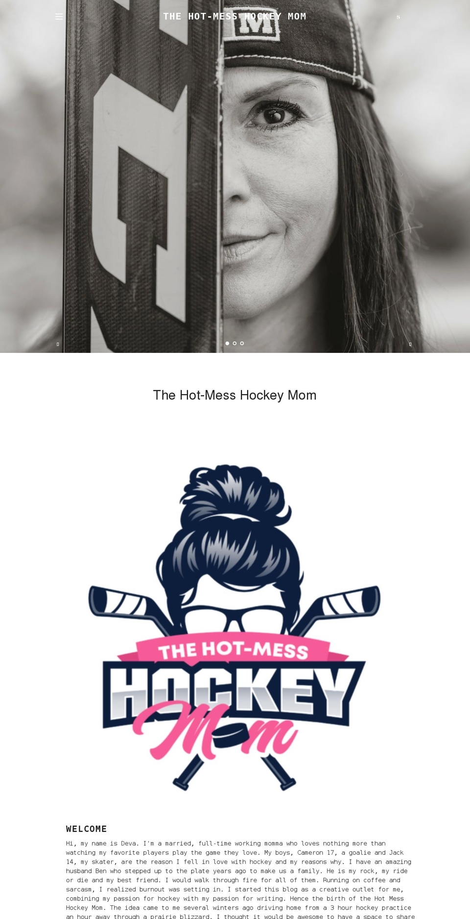 thehotmesshockeymom.com shopify website screenshot