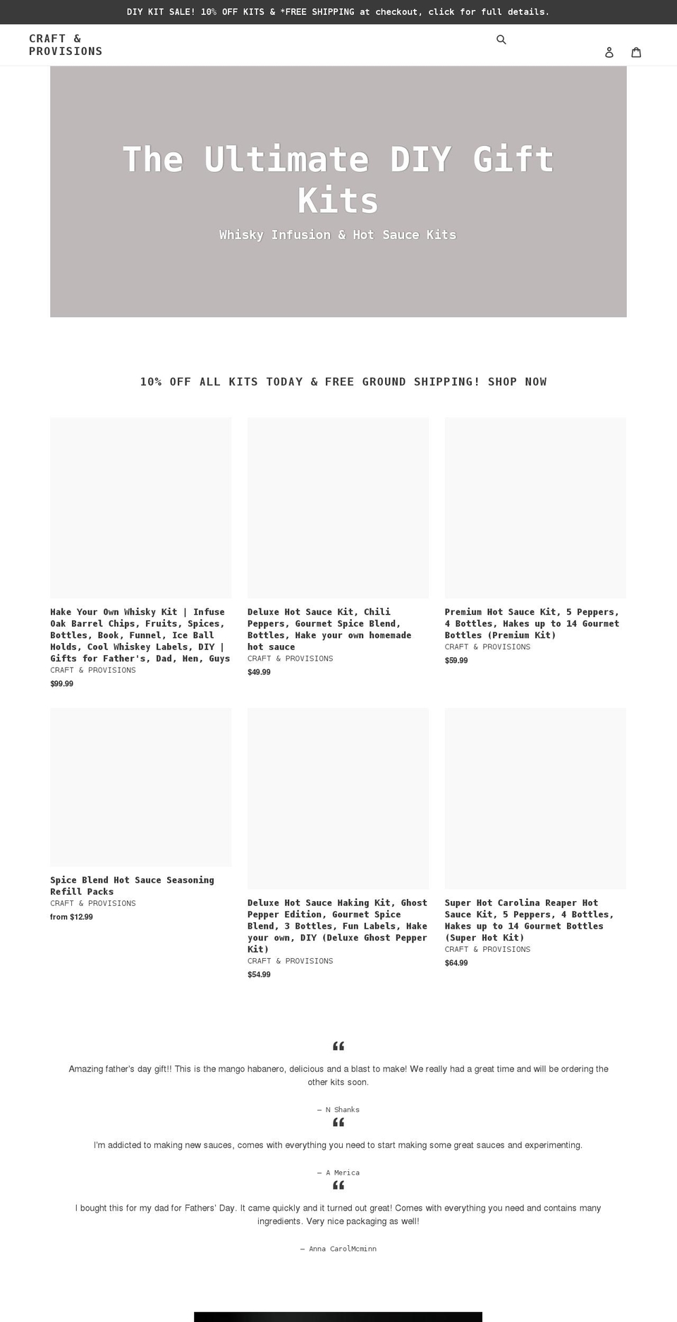 thehotsaucekit.com shopify website screenshot