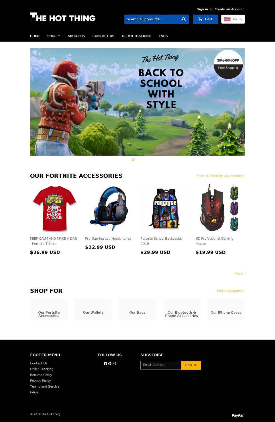 thehotthing.com shopify website screenshot