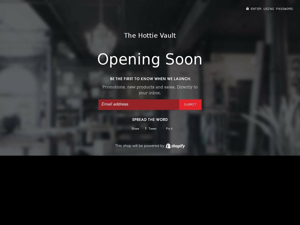 thehottievault.com shopify website screenshot