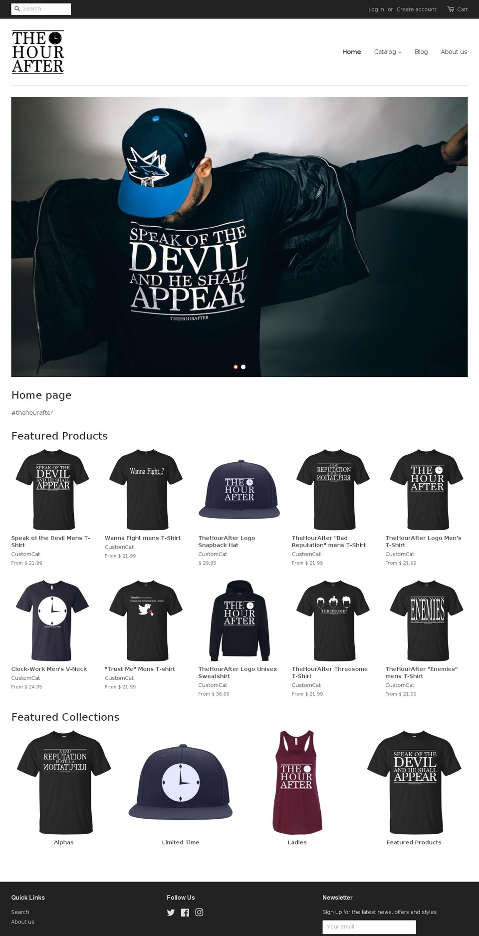thehourafter.com — Shopify storefront screenshot