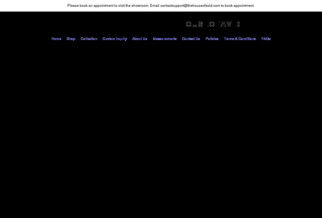 thehouseofavid.com shopify website screenshot