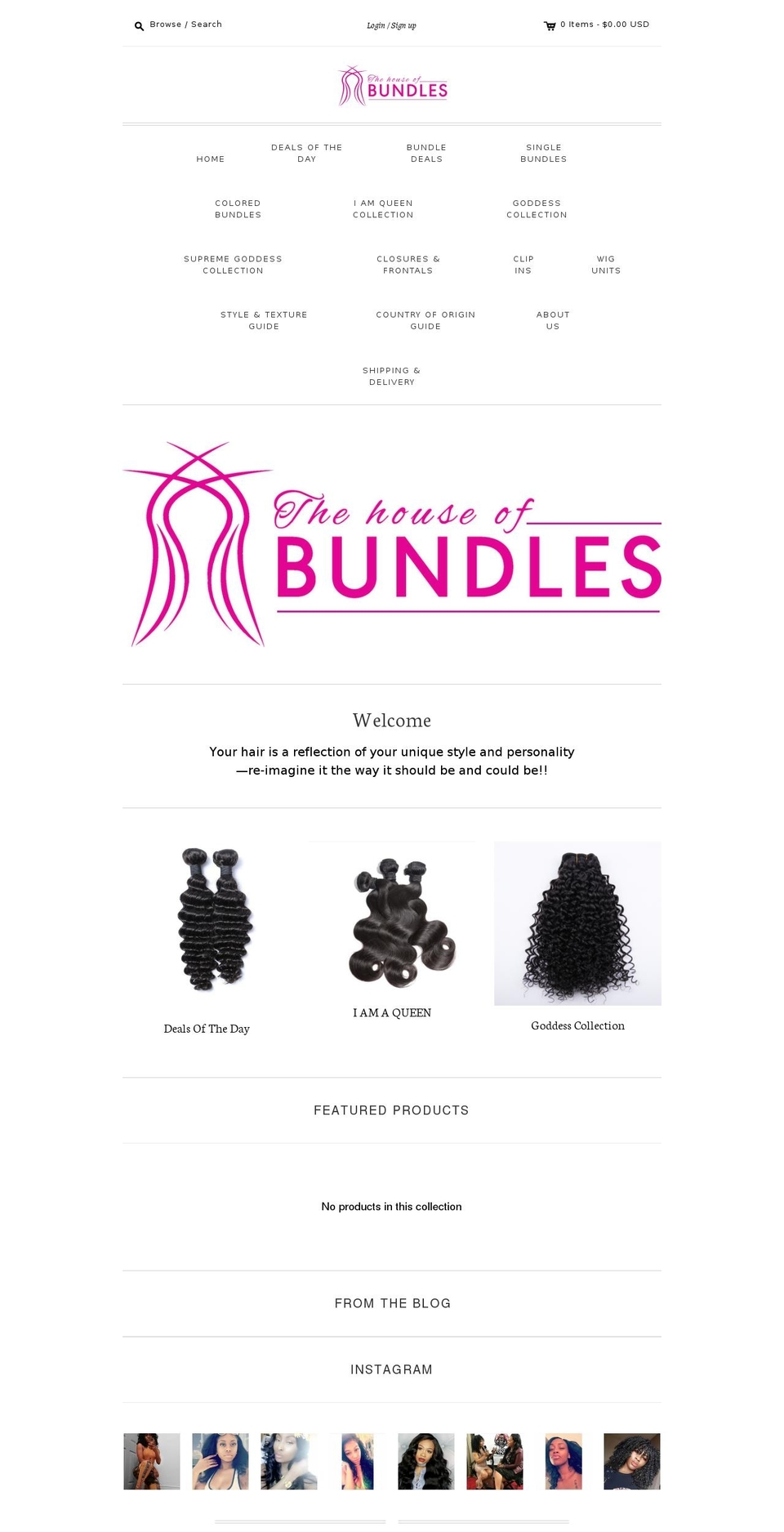 thehouseofbundles.com shopify website screenshot