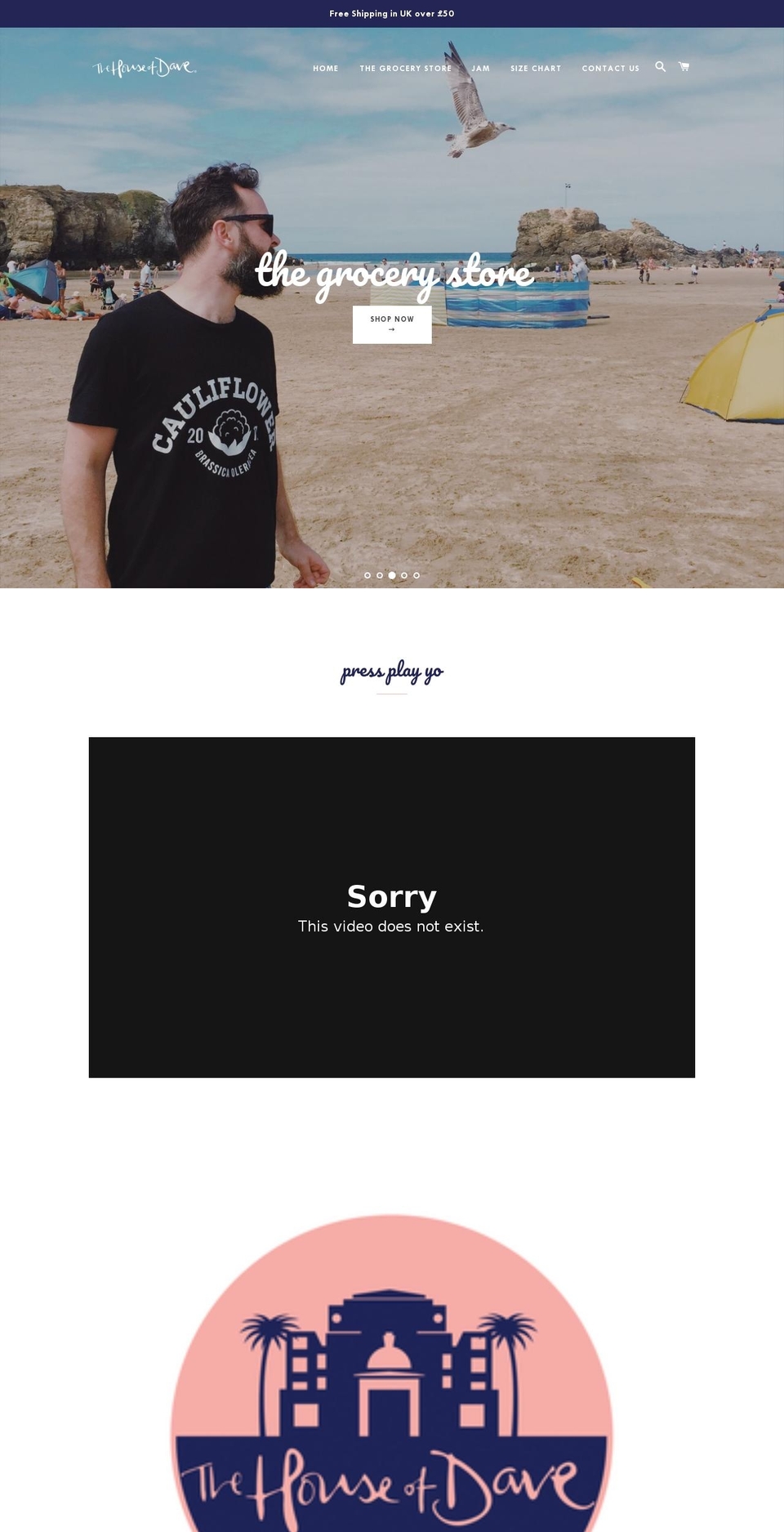 thehouseofdave.com — Shopify storefront screenshot