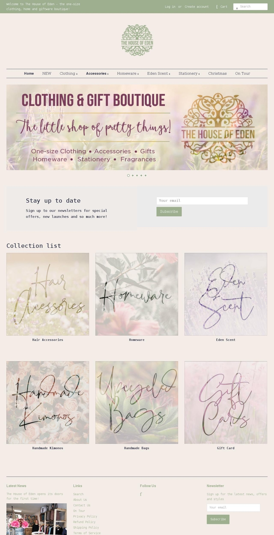 thehouseofeden.co.uk shopify website screenshot