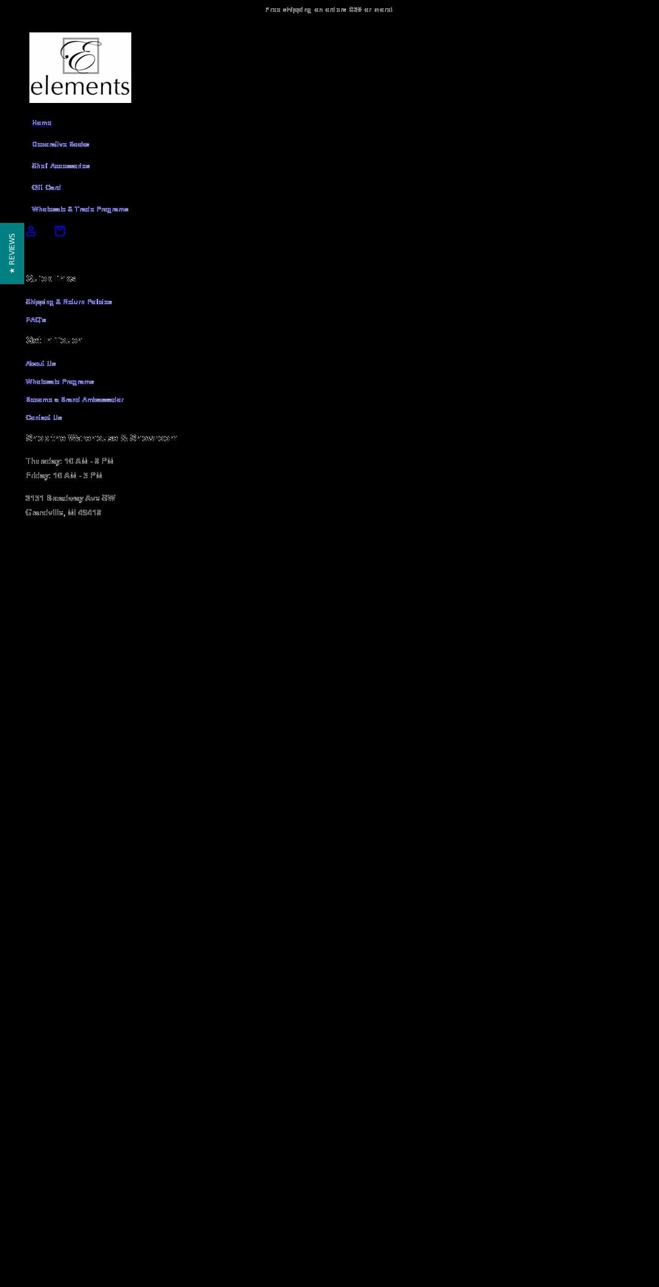 thehouseofelements.com shopify website screenshot