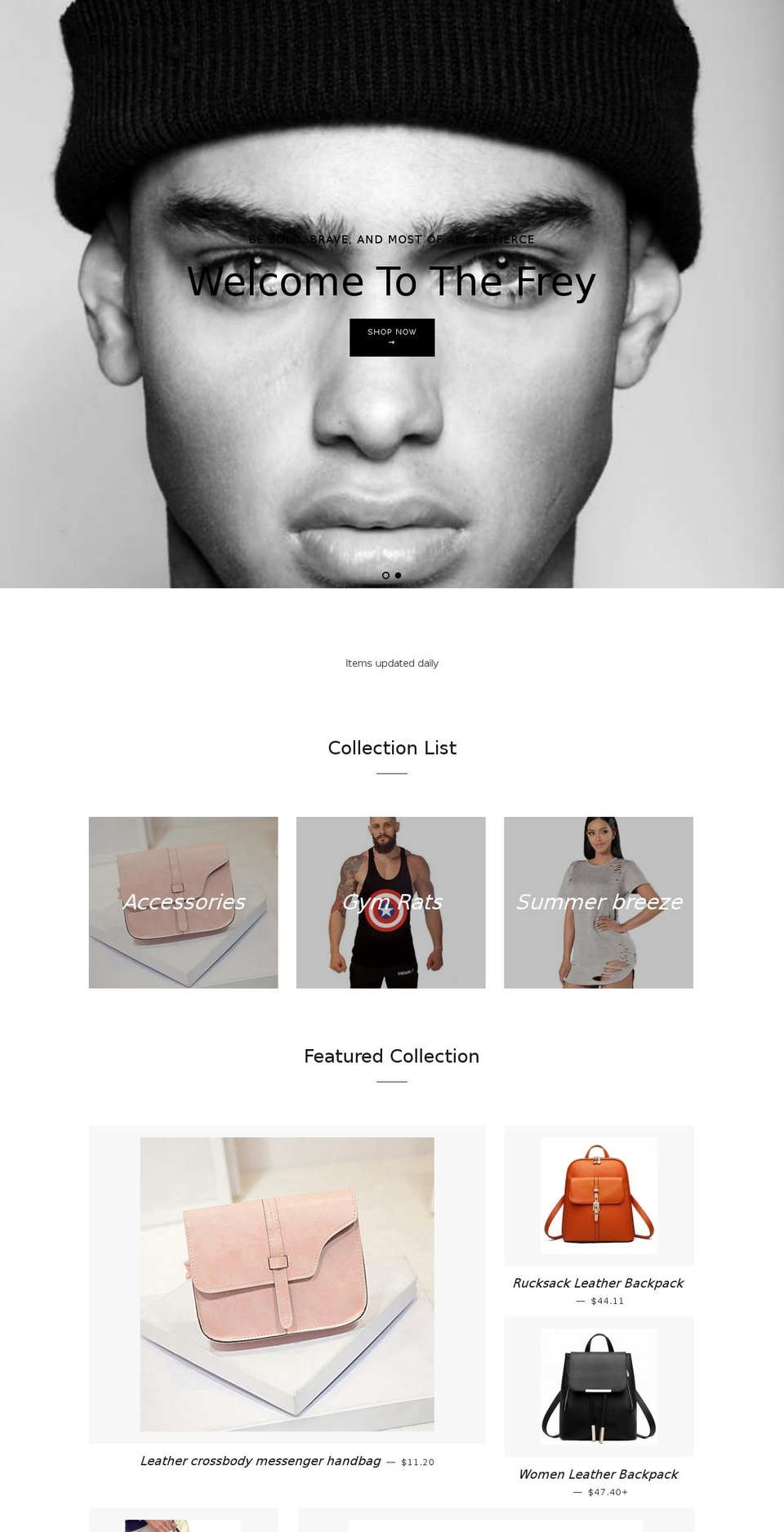 thehouseoffrey.com — Shopify storefront screenshot